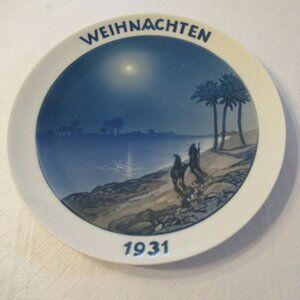 1931 WEIHNACHTEN 8 3/4 In Christmas Plate - Die Flucht nach Aegypten - Germany